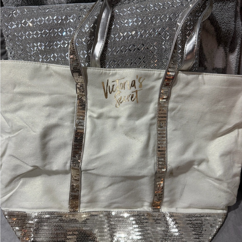 Victoria's Secret Cream and Champagne Tote Bag
